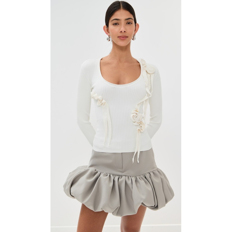 Coperni Knitted Ribbon Long Sleeved Top