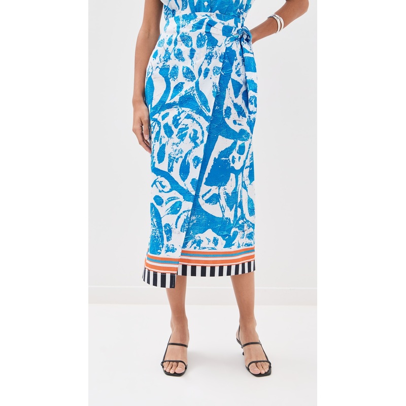 Stella Jean Midi Wrap Skirt