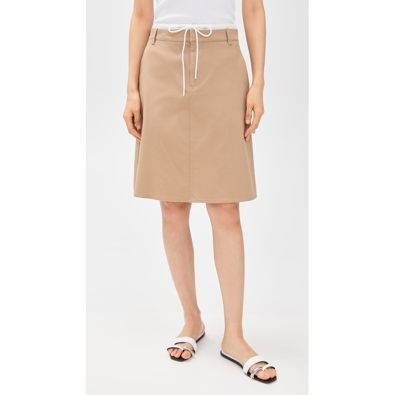Vince Mid Rise Double Waistband Skirt
