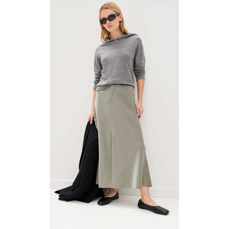 Vince Satin Trouser A Line Skirt