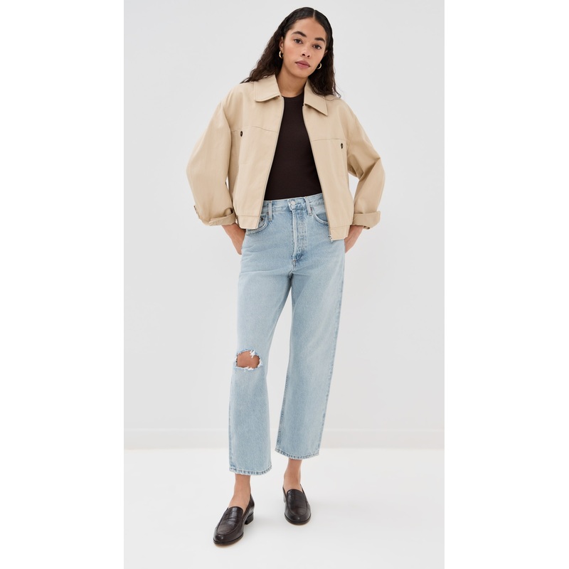 AGOLDE 90’s Crop: Mid Rise Loose Straight Jeans