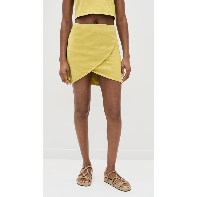 Les Tien Misty Mini Scallop Wrap Skirt