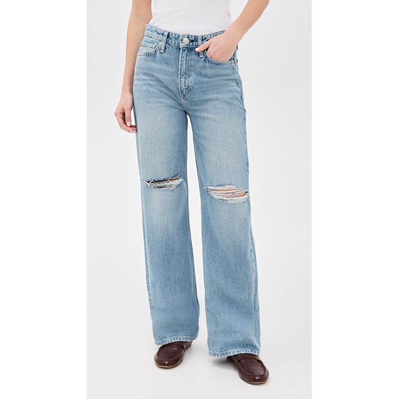 rag & bone Logan Mid-Rise Wide Leg Jeans