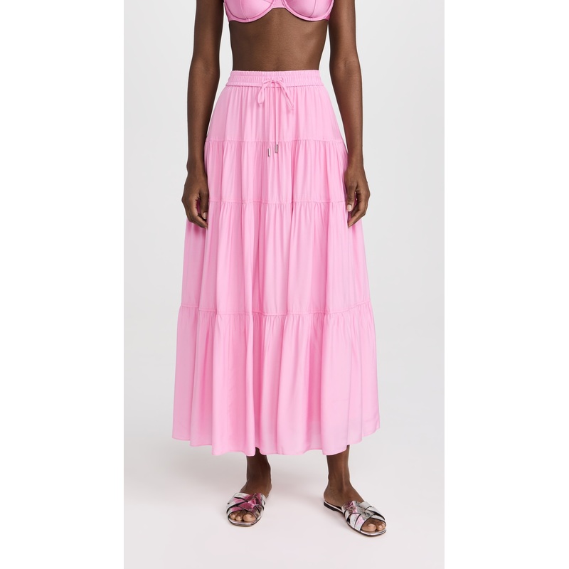 SIMKHAI Lulee Tiered Maxi Skirt
