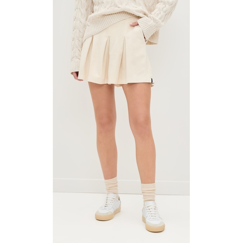 Stateside Ponte Pleated Mini Skirt