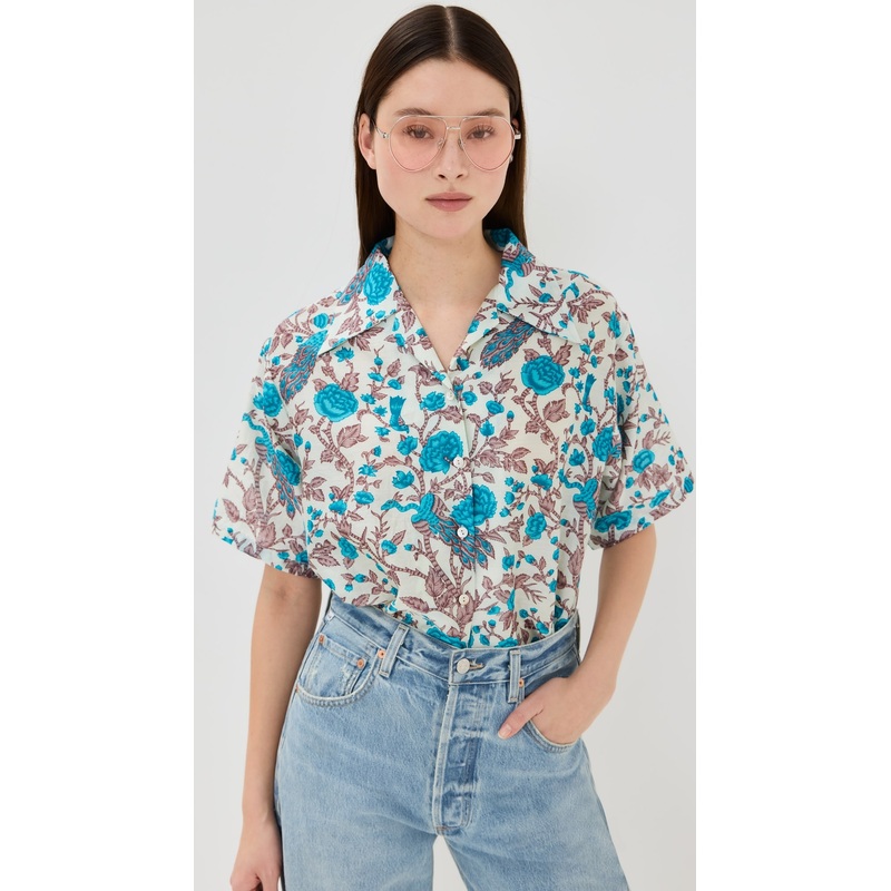 Alix of Bohemia Stevie Peacock Plume Shirt