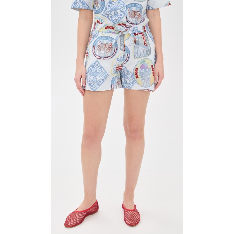 Damson Madder Pull On Holiday Print Shorts