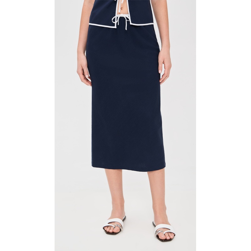 Onia Air Linen Midi Skirt