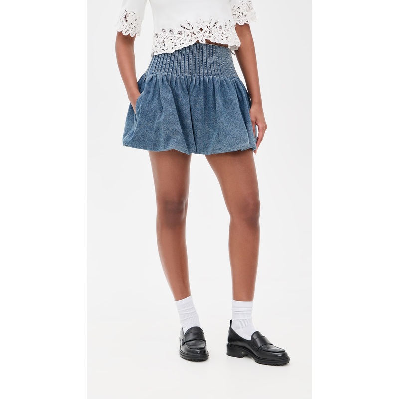 Sea Oli Denim Bubble Skirt