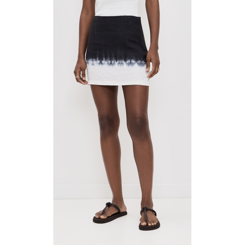 STAUD Brava Linen Skirt