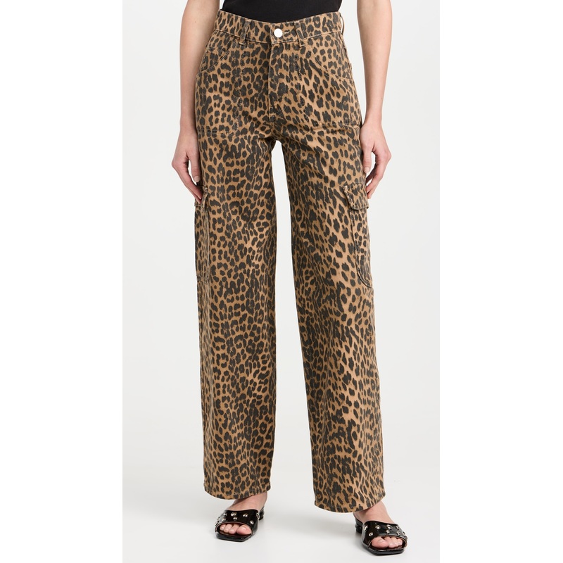 Damson Madder Leopard Cargo Trousers