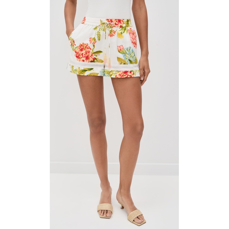 Hemant and Nandita Printed Shorts with Lace