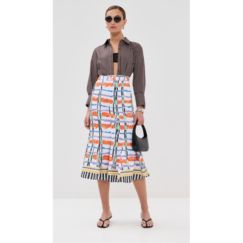 Stella Jean Printed Midi Skirt