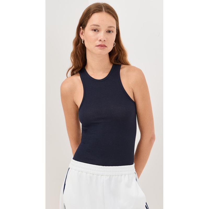 Tibi Circular Fine Rib T Tank
