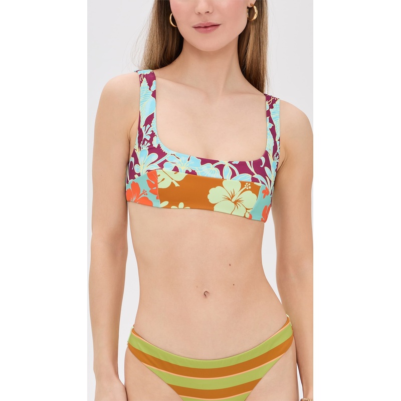 ALMAIS Poppy Spliced Square Neck Top