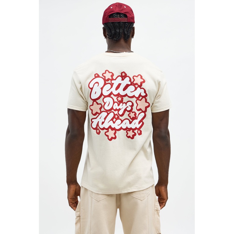 Better Days Ahead Us Short Sleeve Tee – Cream