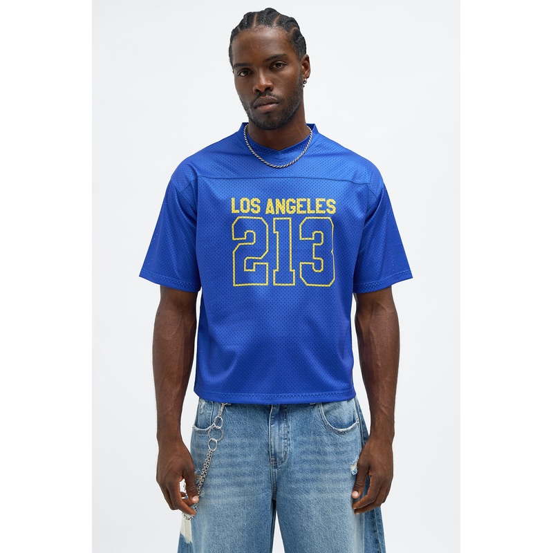 Cropped LA Lights Jersey – Blue