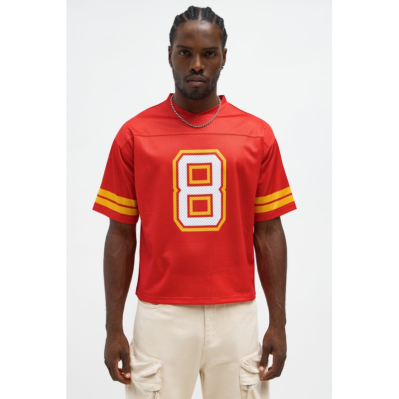 Cropped Warpaint Jersey – Red