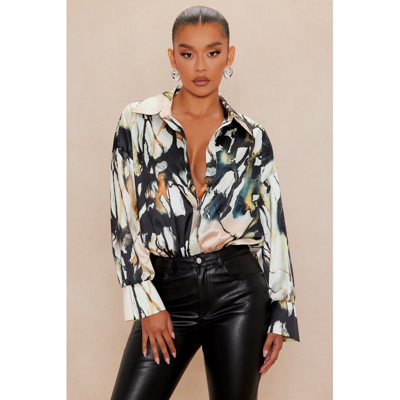 Margot Satin Bodysuit – Multi Color