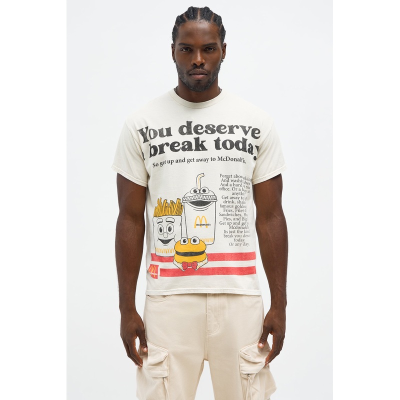 McDonalds Meal Vintage Short Sleeve Tee – Natural