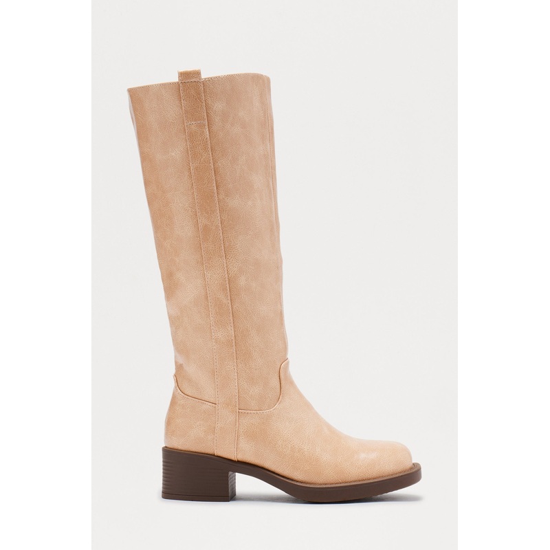Rhena Knee High Boots – Nude