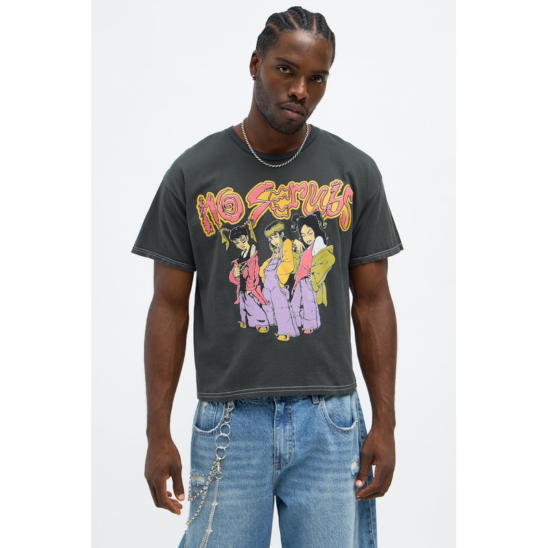 TLC No Scrubs Boxy Short Sleeve Tee – Black Wash