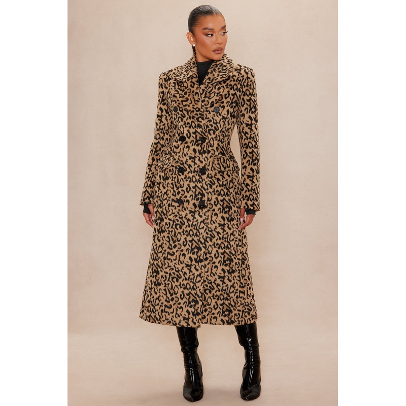 Tracee Wool Coat – Leopard