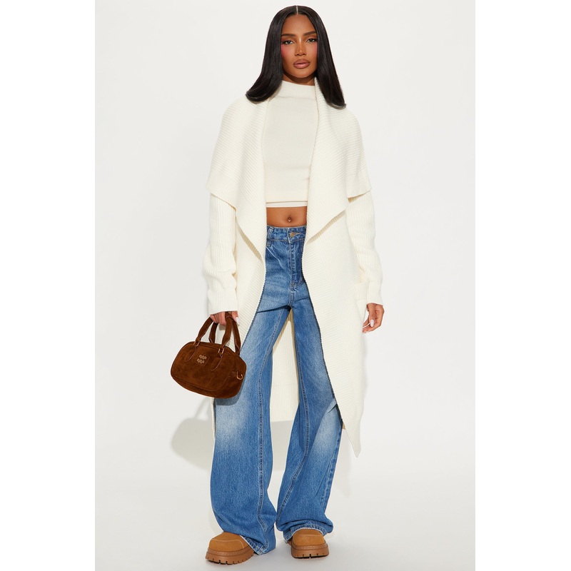 Aspen Sweater Coat – Cream