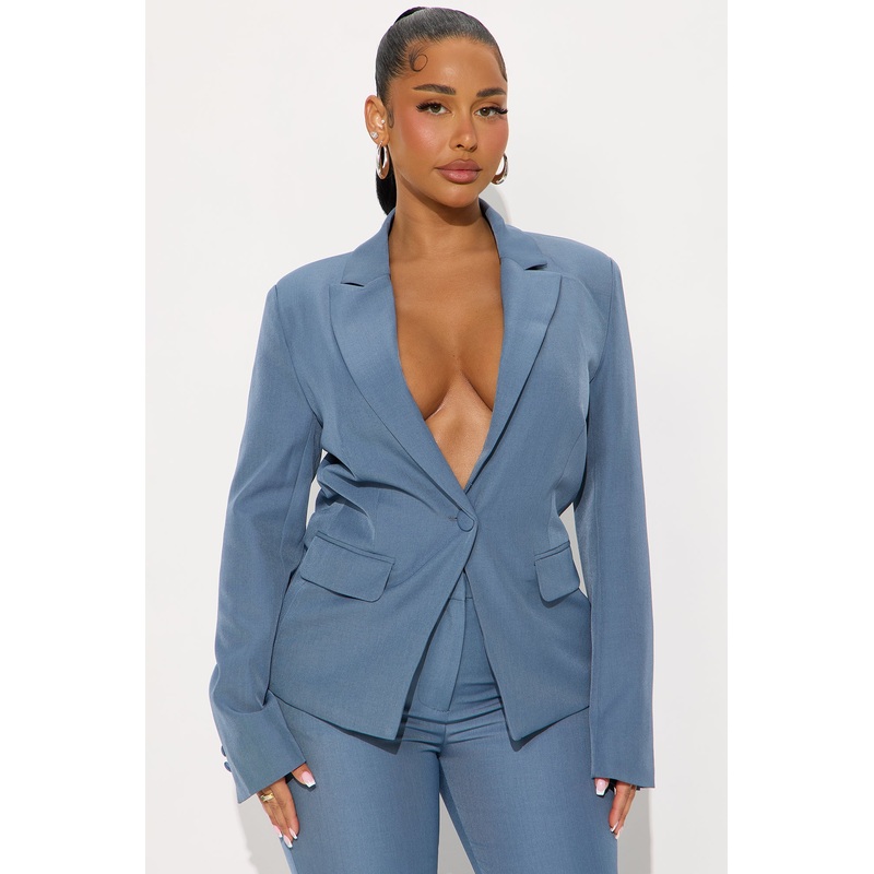 Breaking Even Blazer – Slate Blue