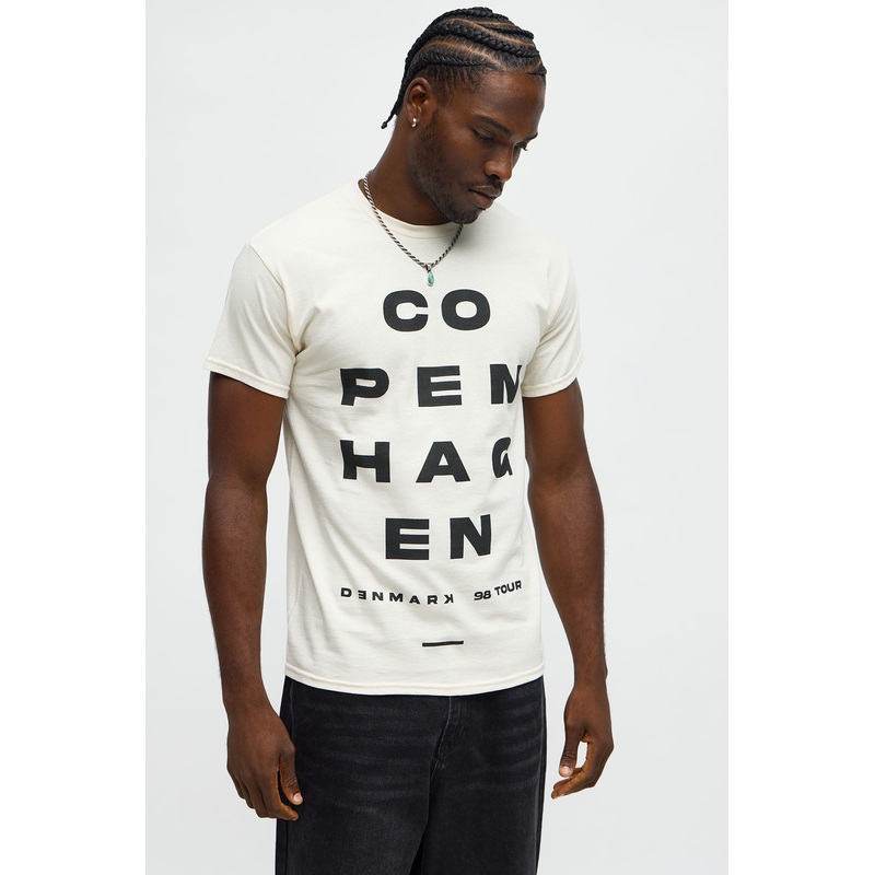 Copenhagen Tour Short Sleeve Tee – Natural