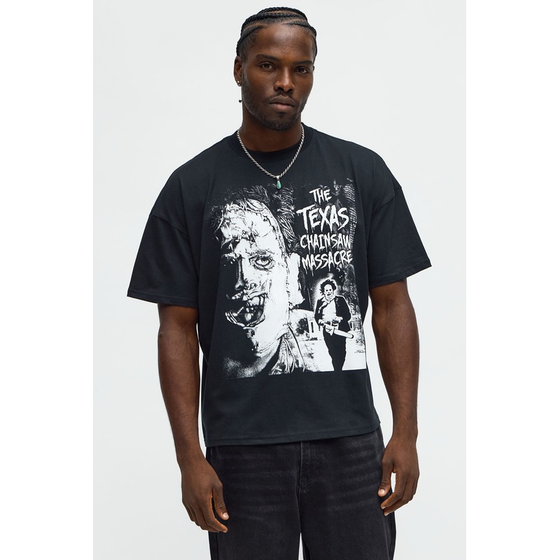 The Texas Chainsaw Massacre Who Will Survive Oversized Short Sleeve Tee – Black