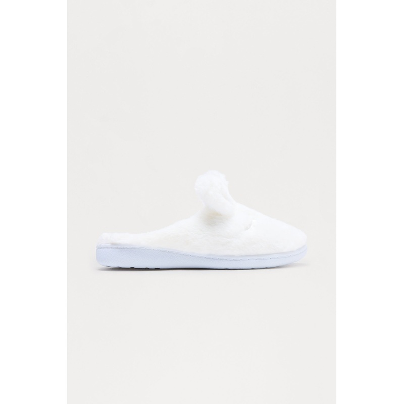 Trix Faux Fur Slippers – White