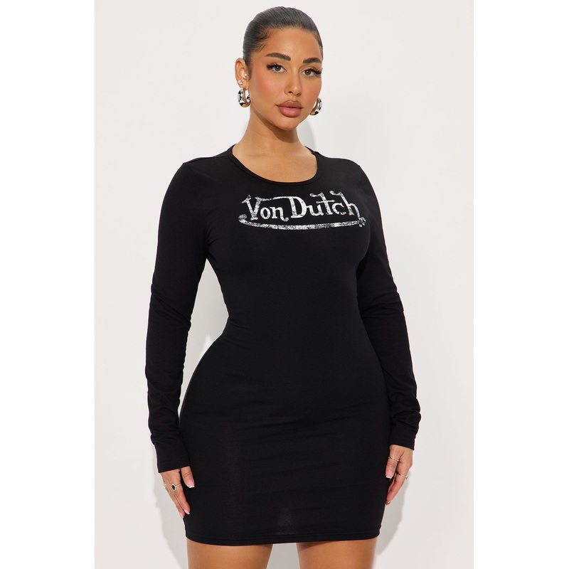 Von Dutch Vintage Mini Dress – Black