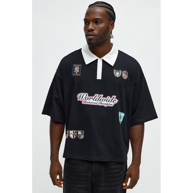 Worldwide Champion Short Sleeve Polo – Black