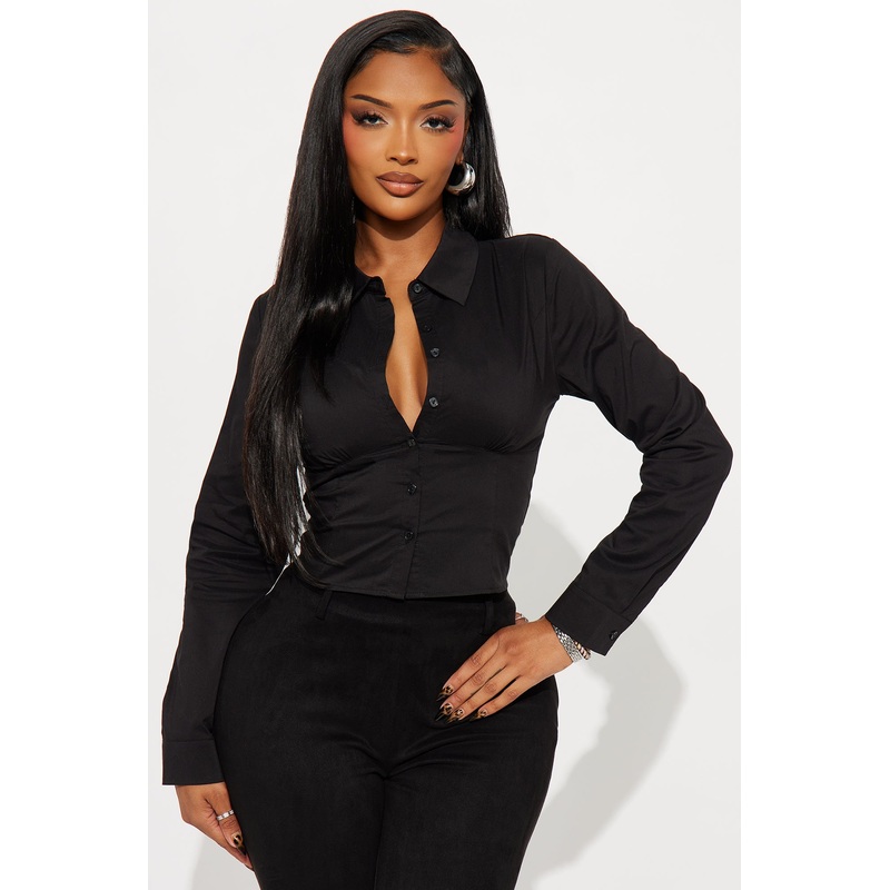 Almost Famous Poplin Shirt – Black