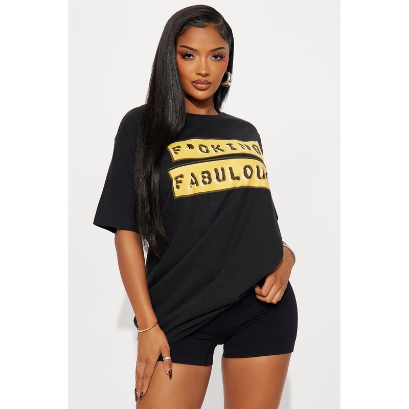 Fcking Fabulous Oversize Tee – Black