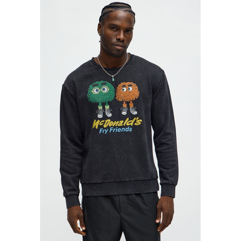 McDonald’s Fry Guys Crew Neck Sweatshirt – Black