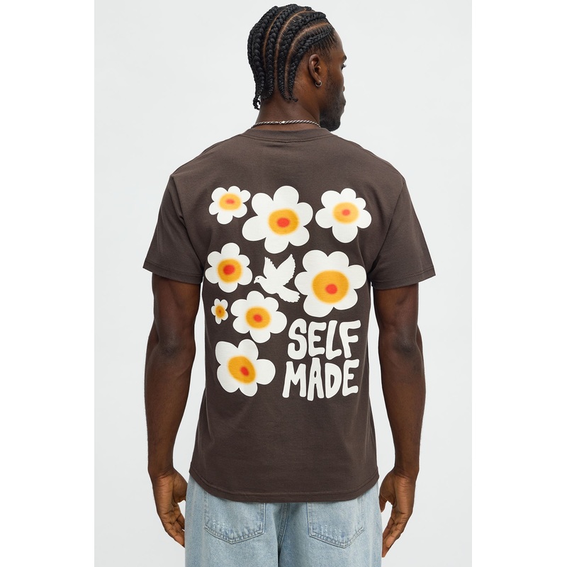 Self Made Bloom Short Sleeve Tee – Brown