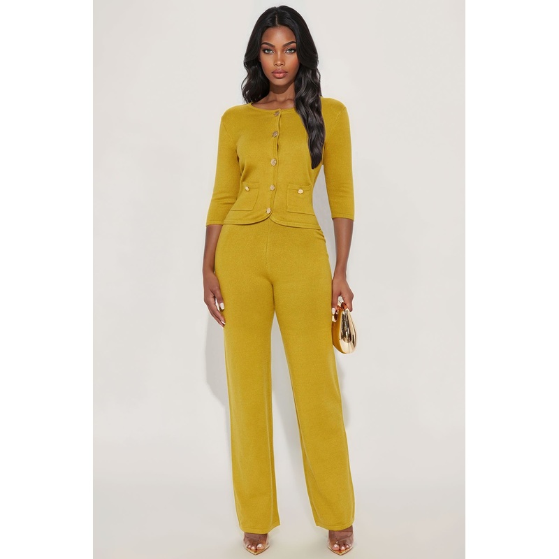 Valerie Sweater Pant Set – Chartreuse