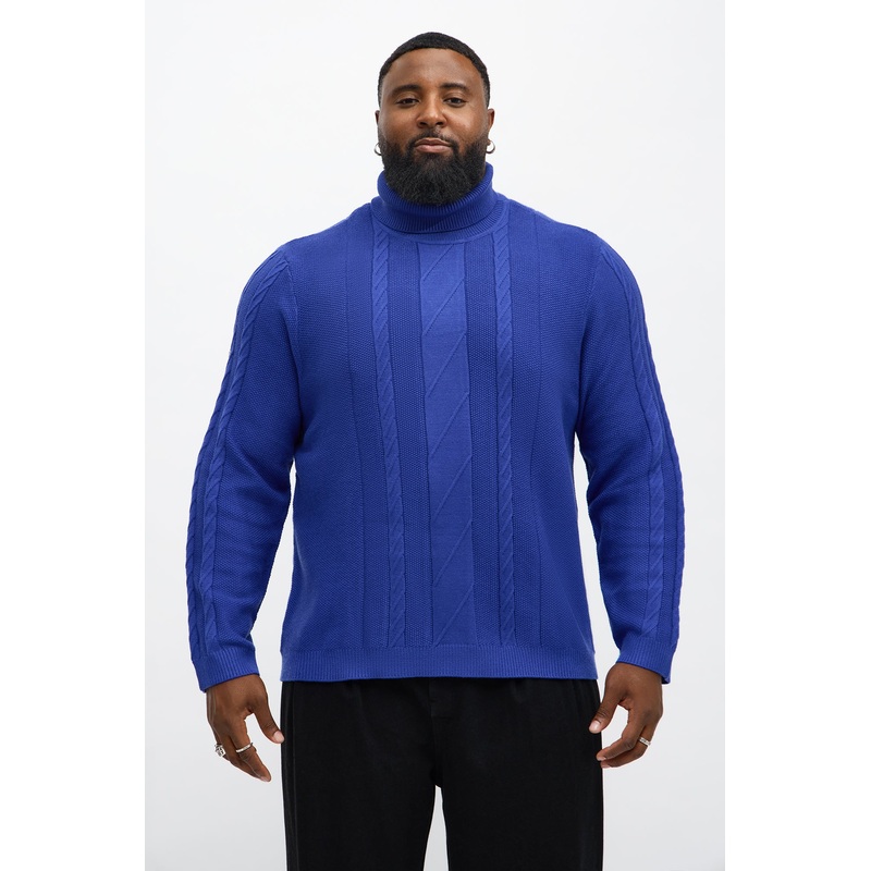 Twist Up Turtle Neck – Blue