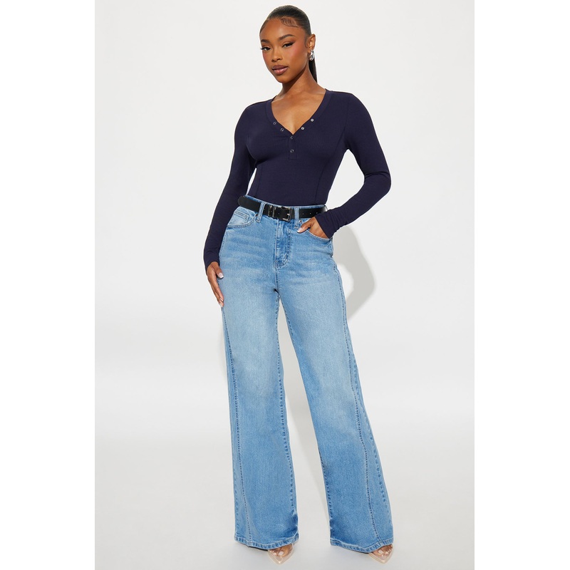 Upper West High Rise Stretch Flare Jeans – Medium Wash