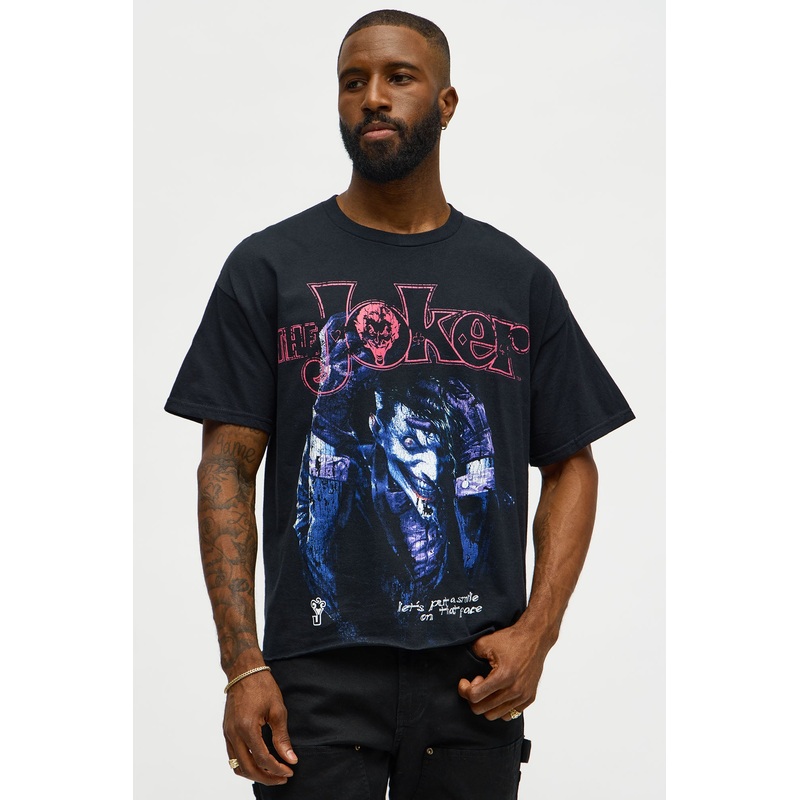 Joker Smile On Your Face Boxy Short Sleeve Tee – Black