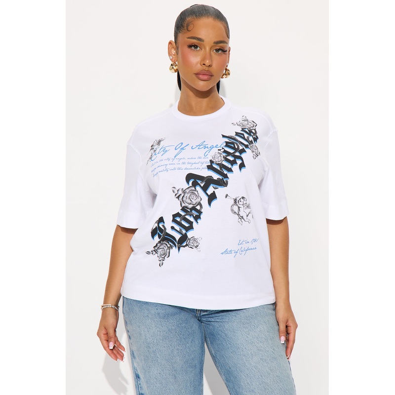 Los Angeles Cherubs Boxy Oversized Tee – White