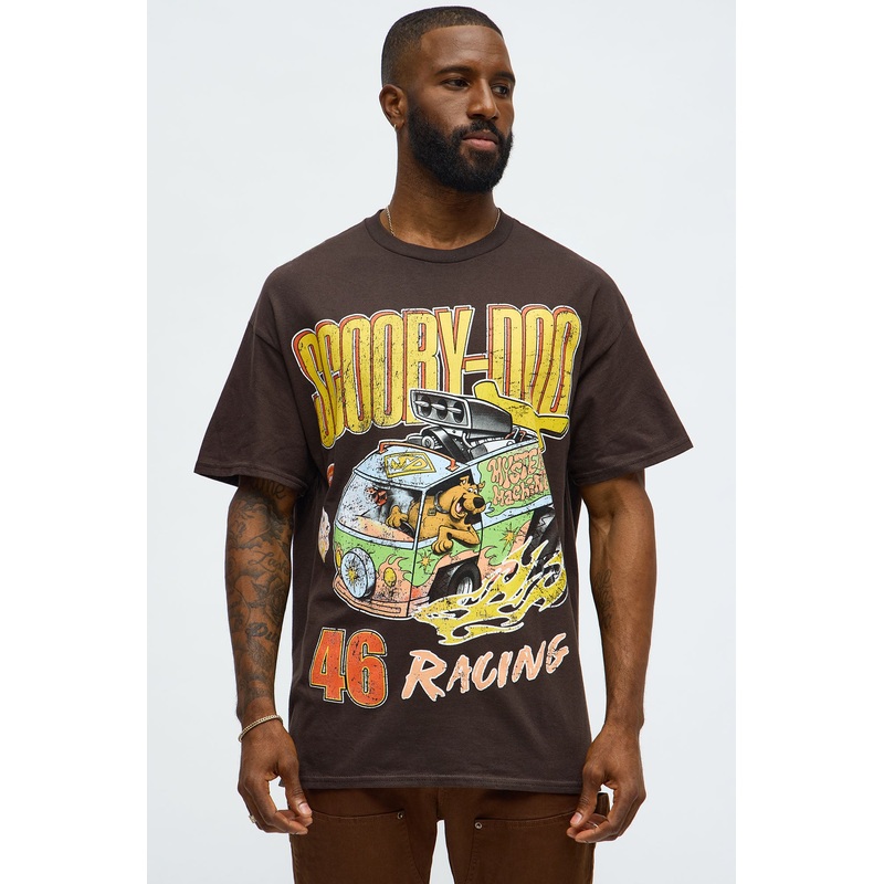 Scooby Doo Racing 46 Boxy Short Sleeve Tee – Brown