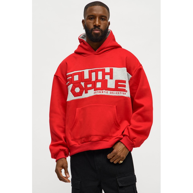 Southpole Logo Hoodie – Red