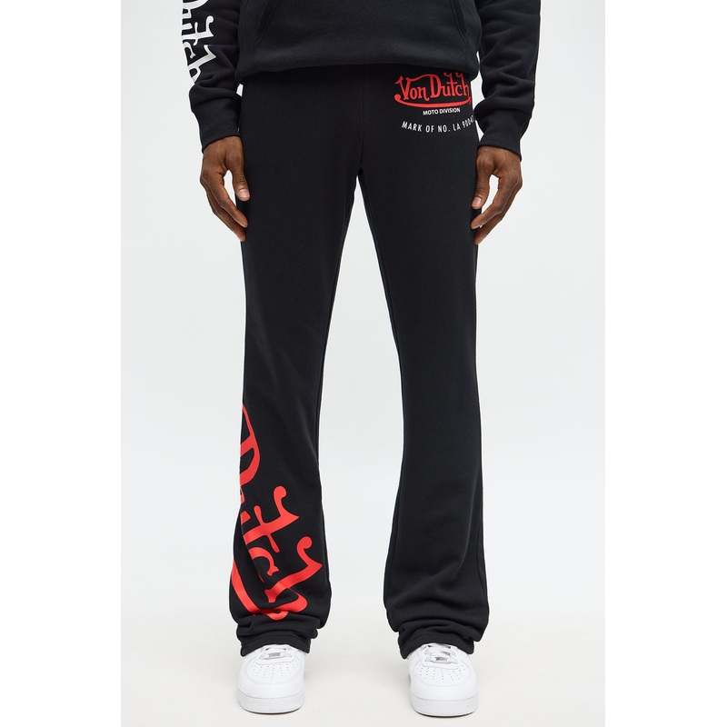 Von Dutch Motor Club Flared Sweatpants – Black