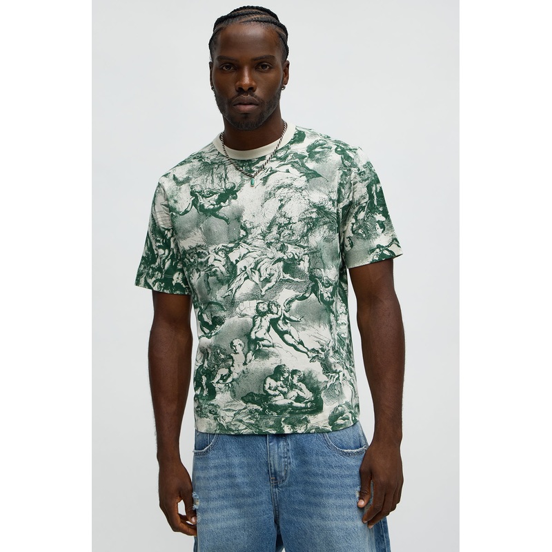 Artistic Short Sleeve Tee – Cream