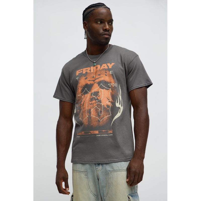 Friday The 13th Crystal Lake Short Sleeve Tee – Charcoal