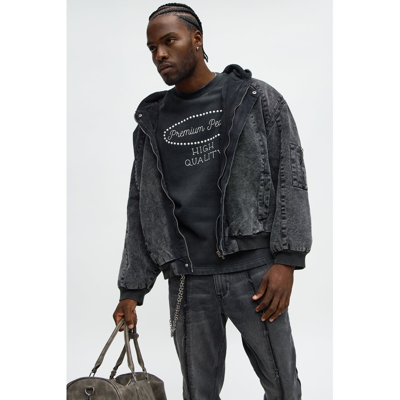 Tyson Premium Pearls Short Sleeve Tee – Black Wash