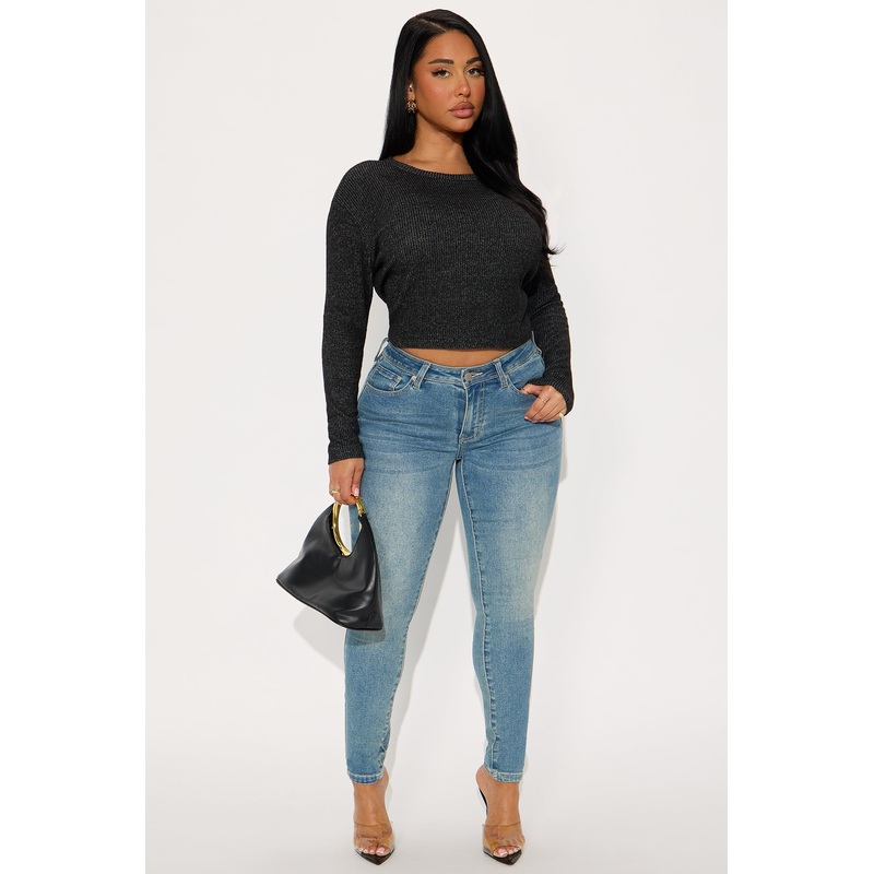 Better Myself Mid Rise Skinny Jeans – Medium Wash